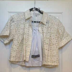 Cream Button-Down Top
